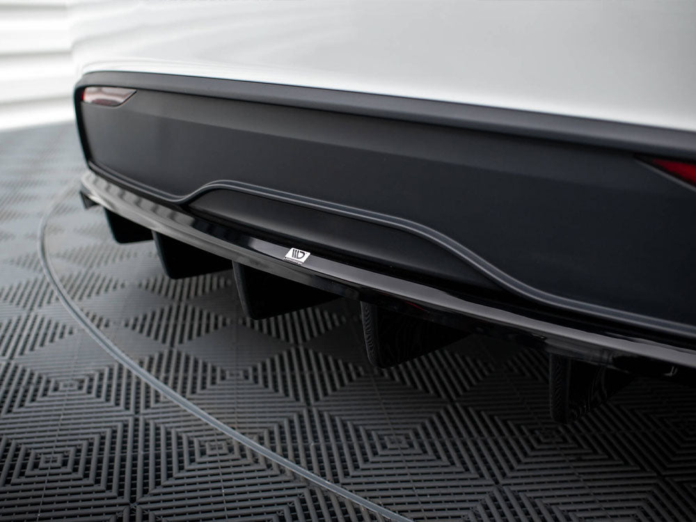Rear Splitter (Vertical Bars) compatible with Tesla Model X Mk1 Facelift