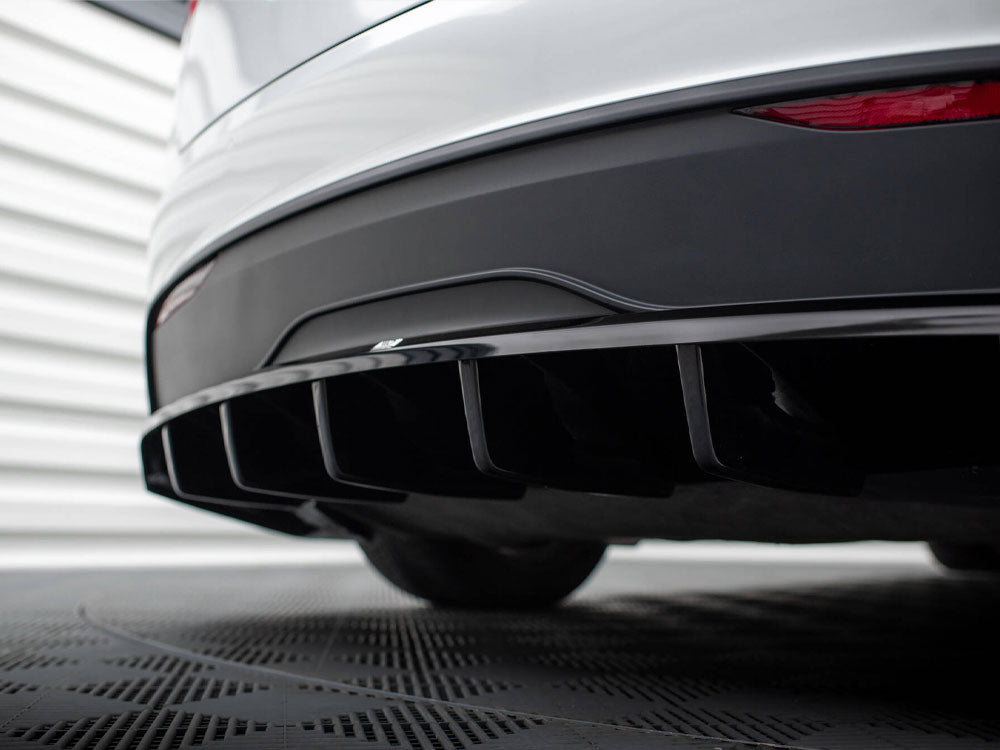 Rear Splitter (Vertical Bars) compatible with Tesla Model X Mk1 Facelift