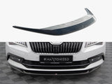 Front Splitter V.1 compatible with Skoda Superb Mk3 - Carbon Look