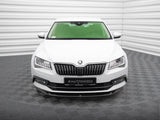 Front Splitter V.1 compatible with Skoda Superb Mk3 - Carbon Look