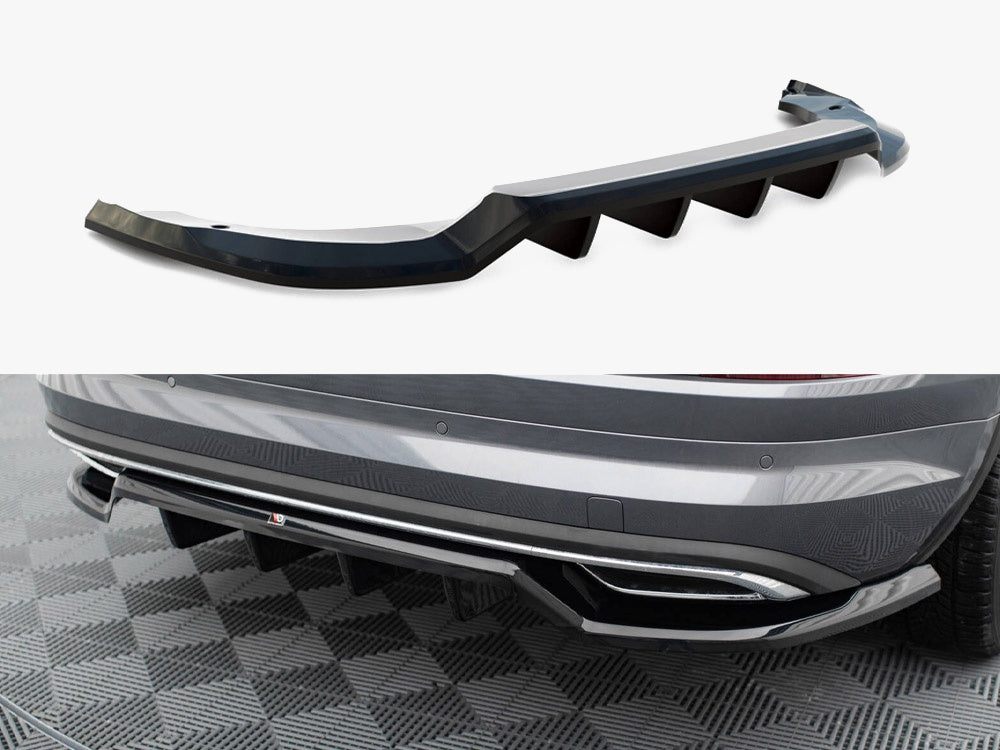 Rear Splitter (Vertical Bars) compatible with Skoda Kodiaq Sportline Mk1 Facelift