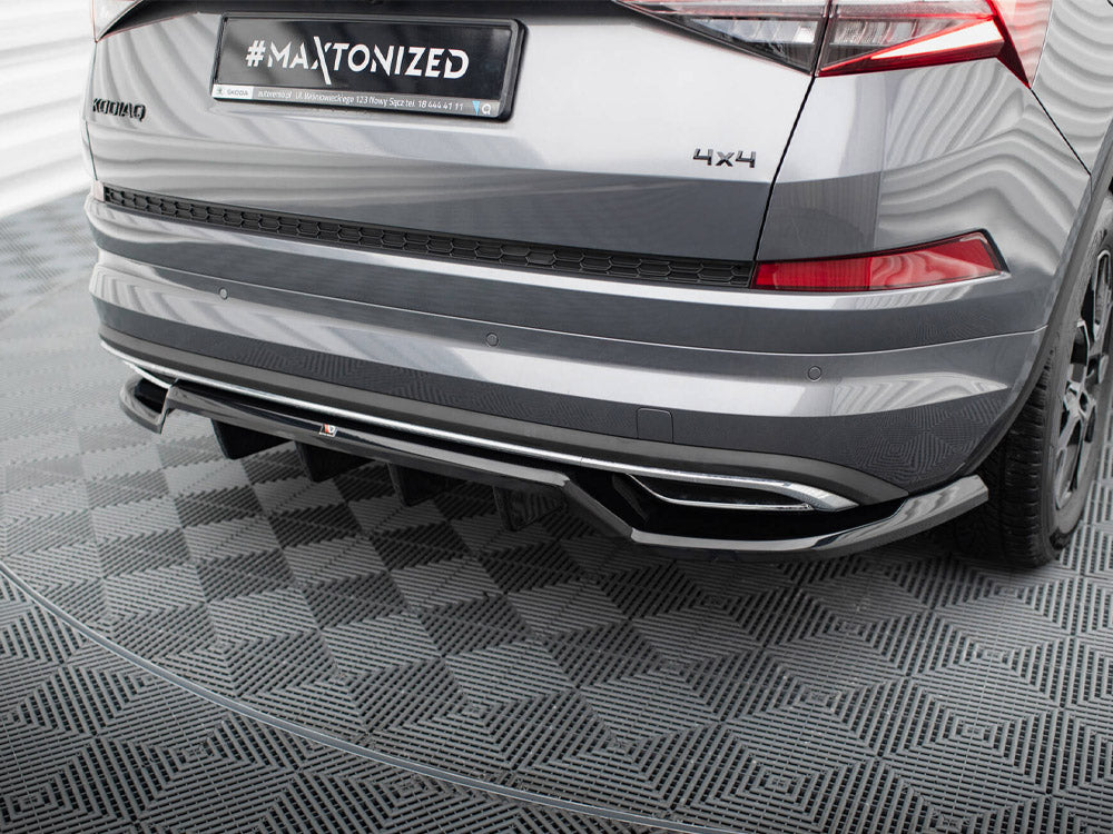 Rear Splitter (Vertical Bars) compatible with Skoda Kodiaq Sportline Mk1 Facelift