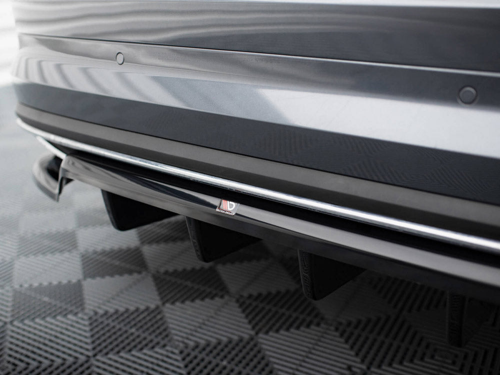 Rear Splitter (Vertical Bars) compatible with Skoda Kodiaq Sportline Mk1 Facelift