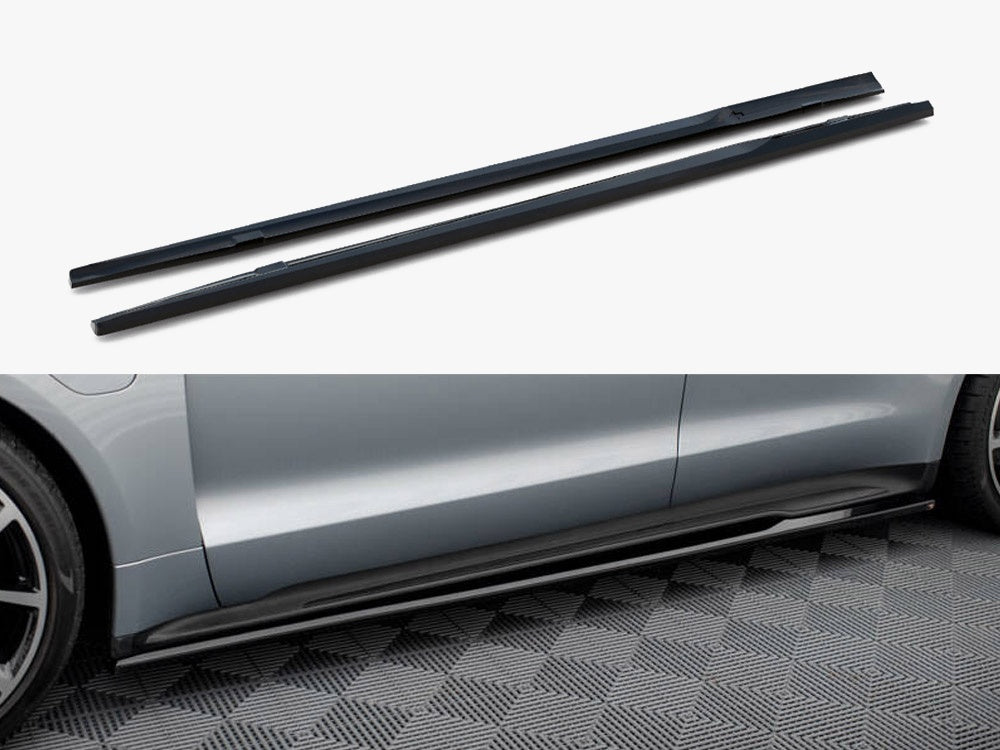 Side Skirts Diffusers compatible with Porsche Taycan Sport Design / Taycan 4 Sport Design / Taycan 4S Sport Design / Taycan GTS Sport Design Mk1