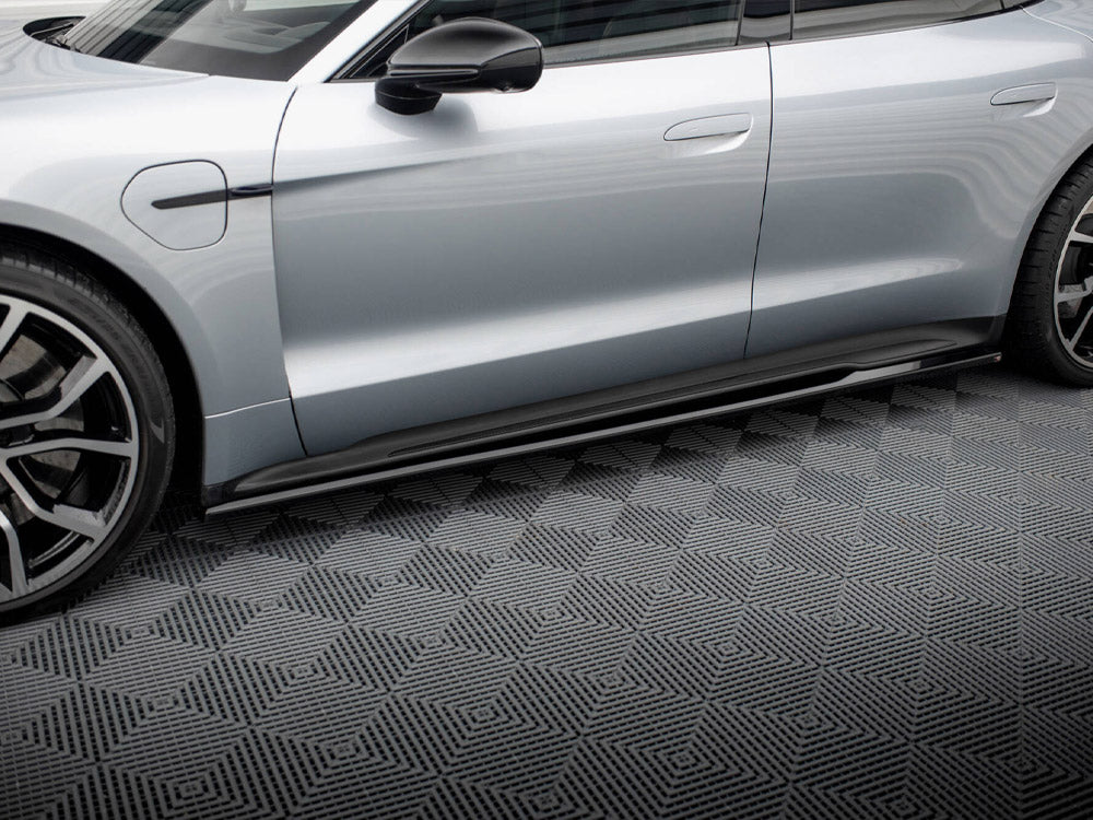 Side Skirts Diffusers compatible with Porsche Taycan Sport Design / Taycan 4 Sport Design / Taycan 4S Sport Design / Taycan GTS Sport Design Mk1