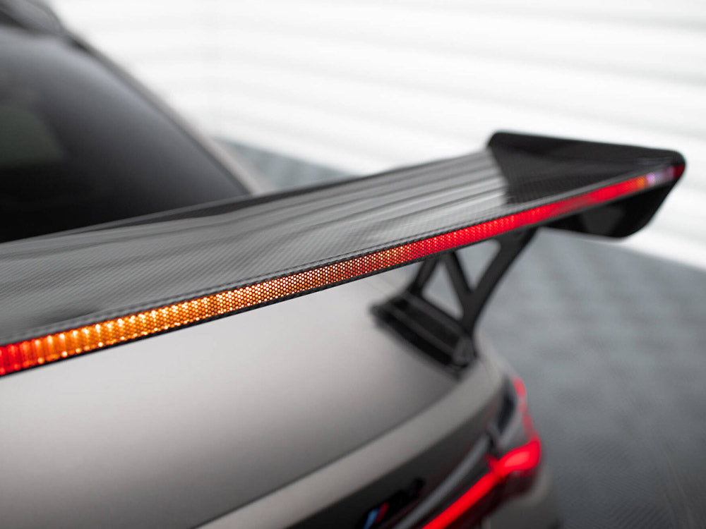 Carbon Spoiler With External Brackets Uprights + LED compatible with BMW M4 G82 / G82 Facelift / M440i / 4 M-Pack G22 / G22 Facelift