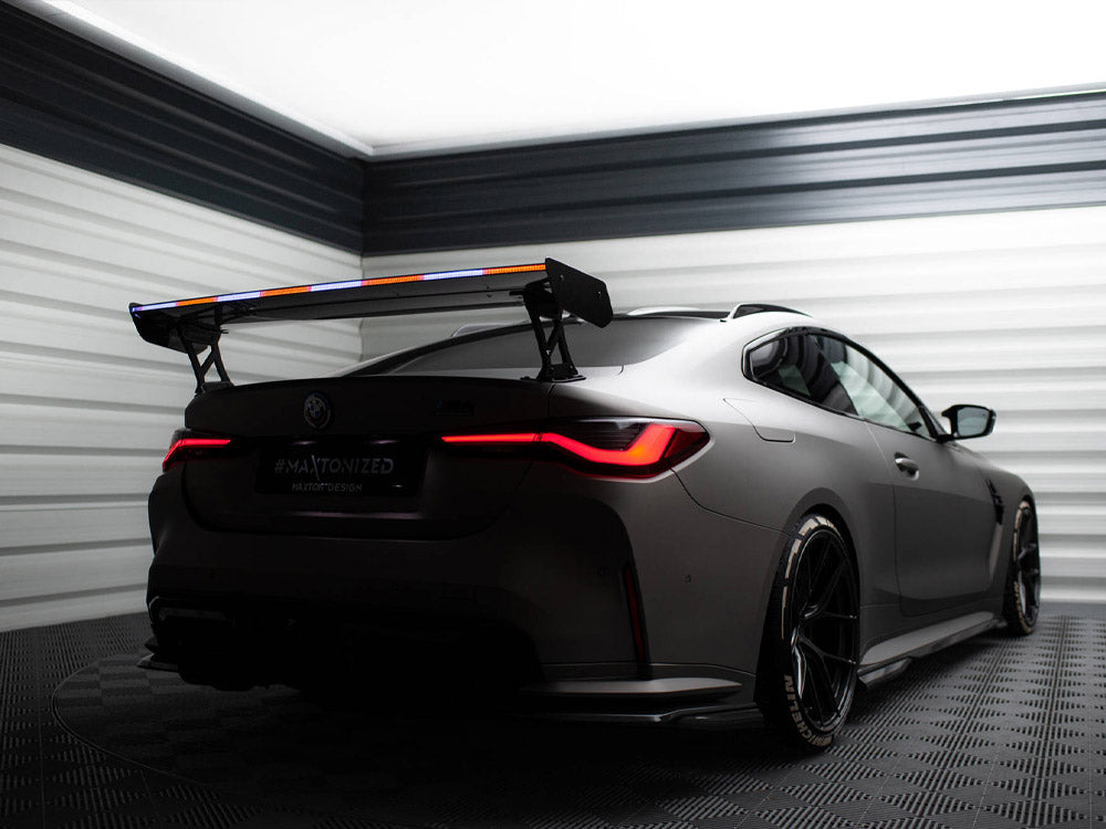 Carbon Spoiler With External Brackets Uprights + LED compatible with BMW M4 G82 / G82 Facelift / M440i / 4 M-Pack G22 / G22 Facelift