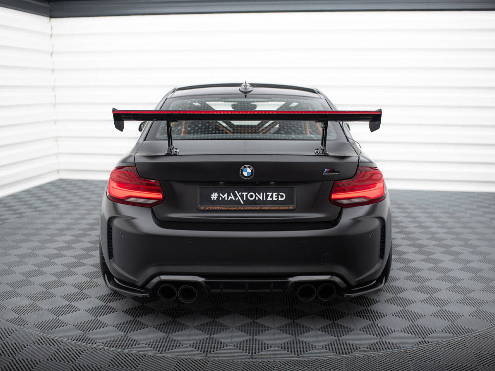 Carbon Spoiler With Internal Brackets Uprights + LED compatible with BMW M2 F87