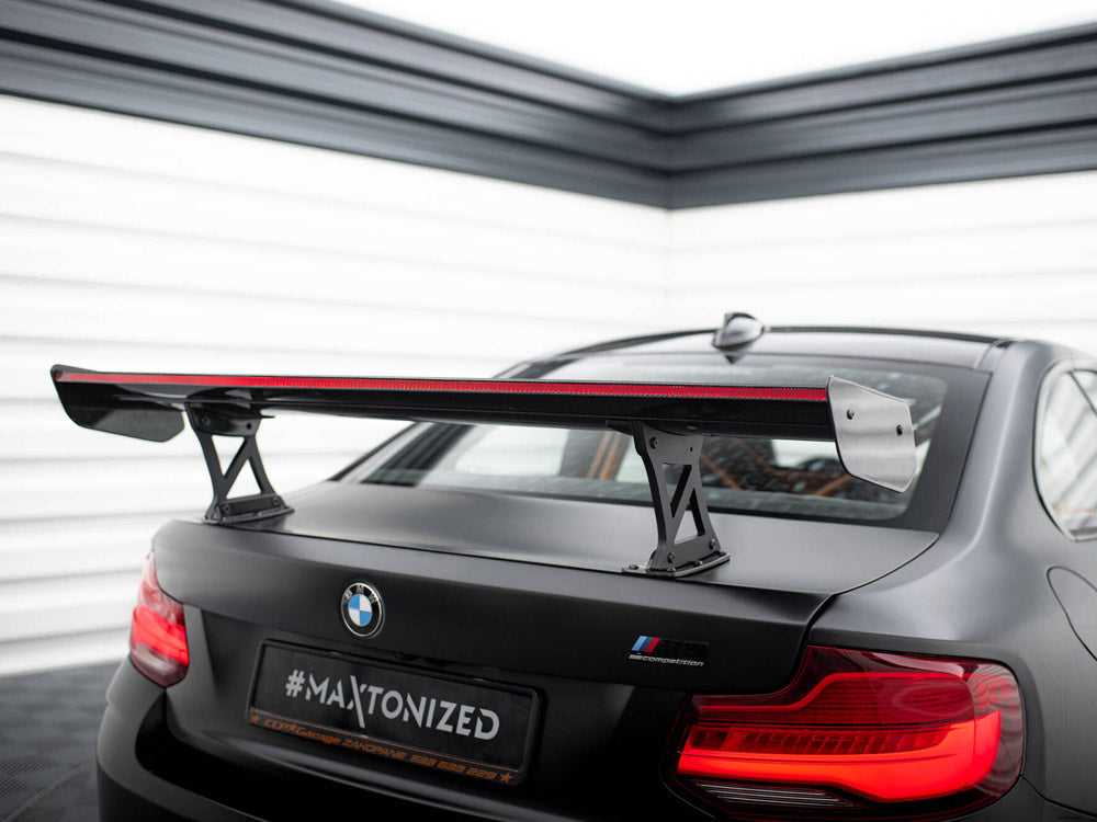 Carbon Spoiler With Internal Brackets Uprights + LED compatible with BMW M2 F87