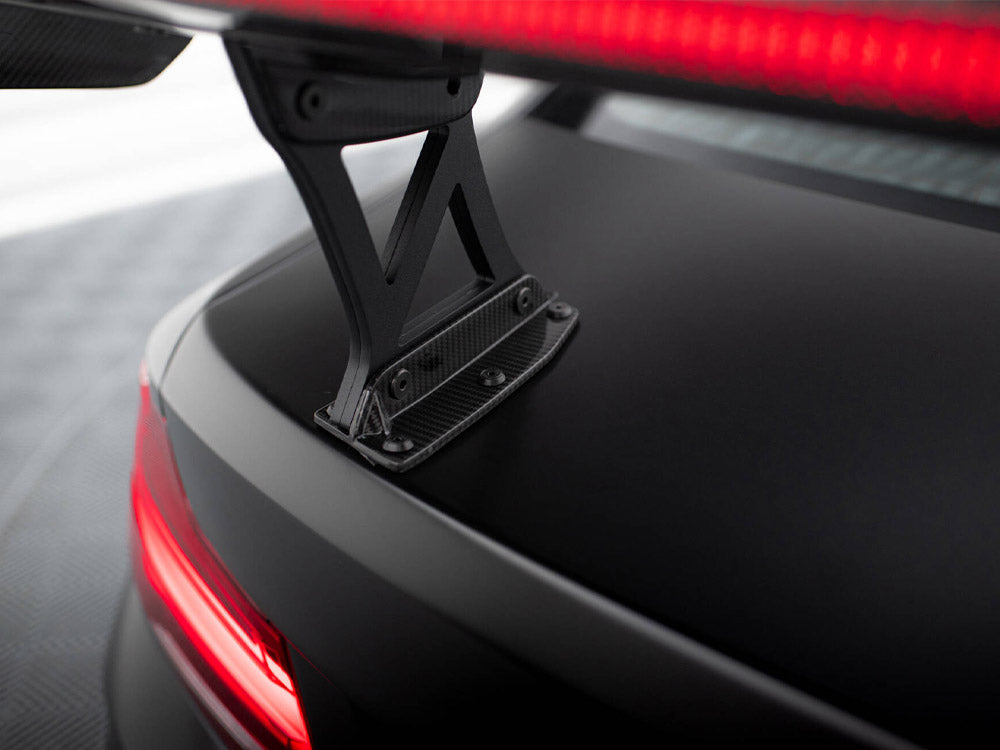 Carbon Spoiler With Internal Brackets Uprights + LED compatible with BMW M2 F87
