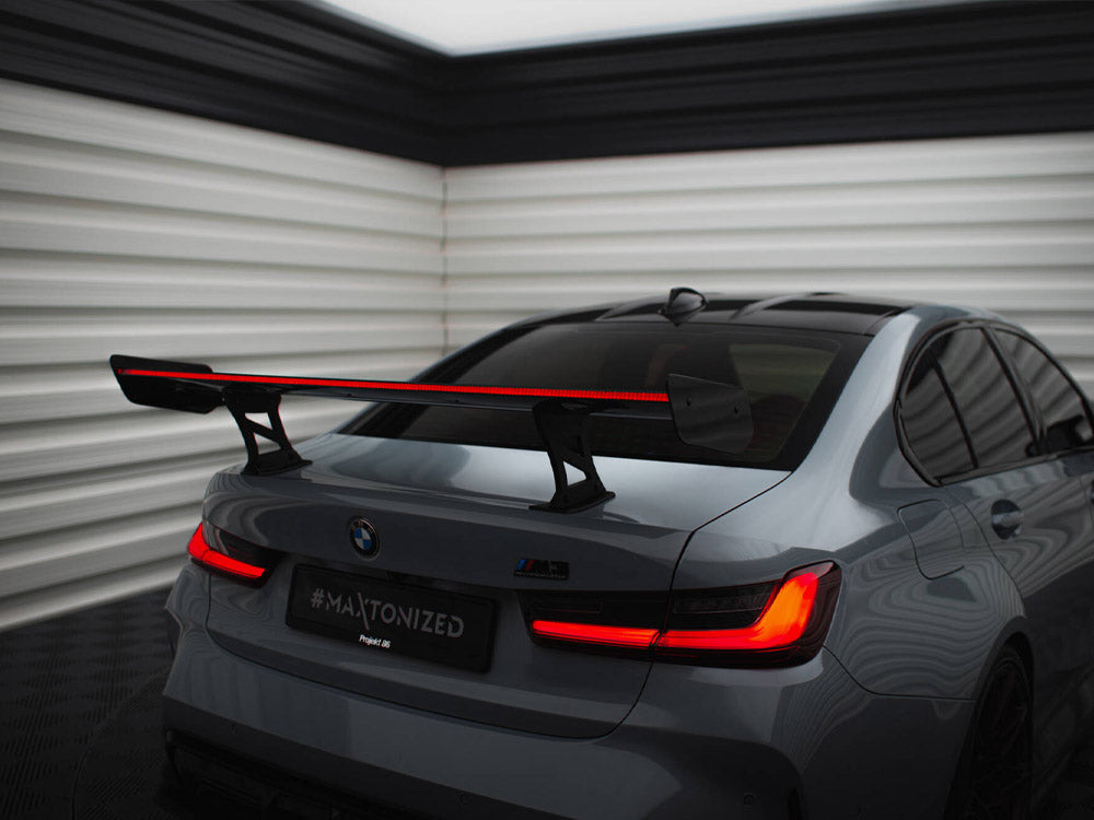 Carbon Spoiler With Internal Brackets Uprights + LED compatible with BMW M3 G80 / M340i G20 / 3 M-Pack G20 / 3 Standard G20