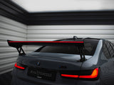 Carbon Spoiler With External Brackets Uprights + LED compatible with BMW M3 G80 / M340i G20 / 3 M-Pack G20 / 3 Standard G20