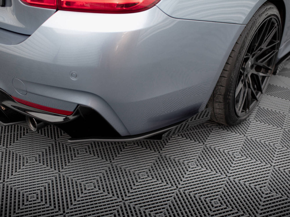 Street Pro Rear Side Splitters + Flaps compatible with BMW 435i Coupe M-Pack F32