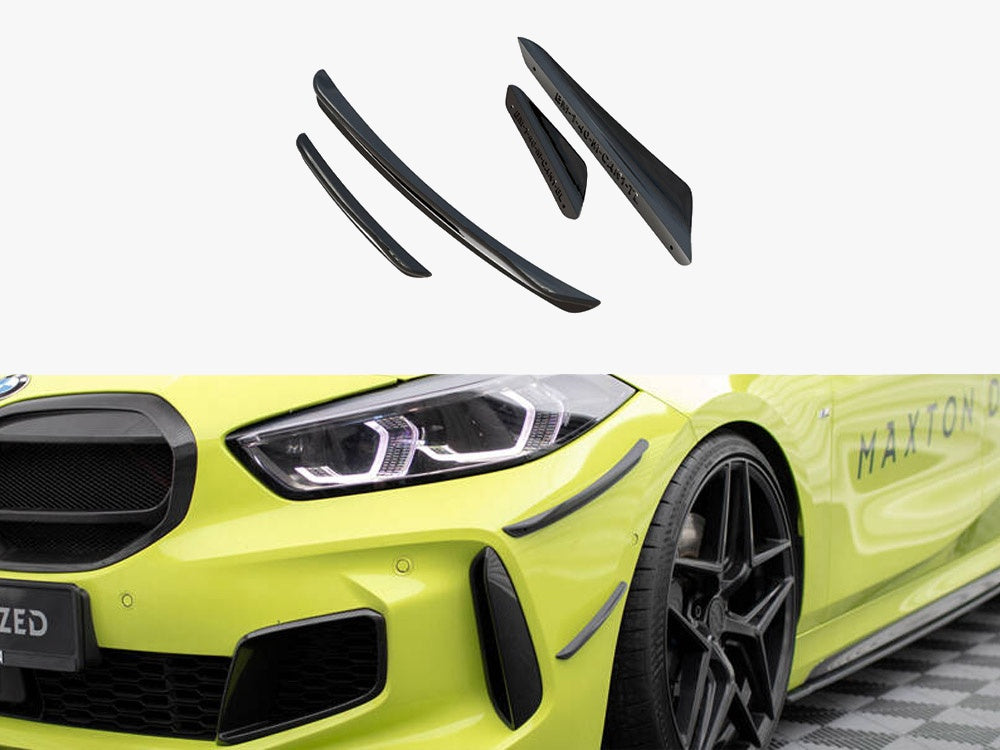 Front Bumper Wings (Canards) compatible with BMW 1 F40 M Sport / M135i