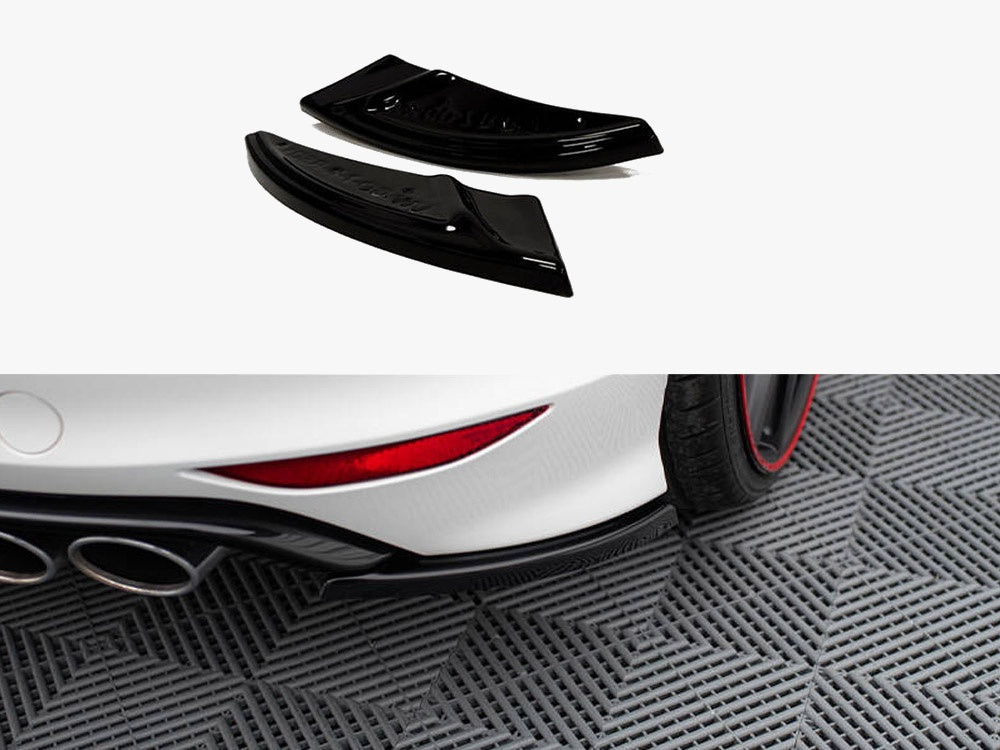 Rear Side Splitters V.1 compatible with VW Golf R / R-Line Mk7 - Carbon Look