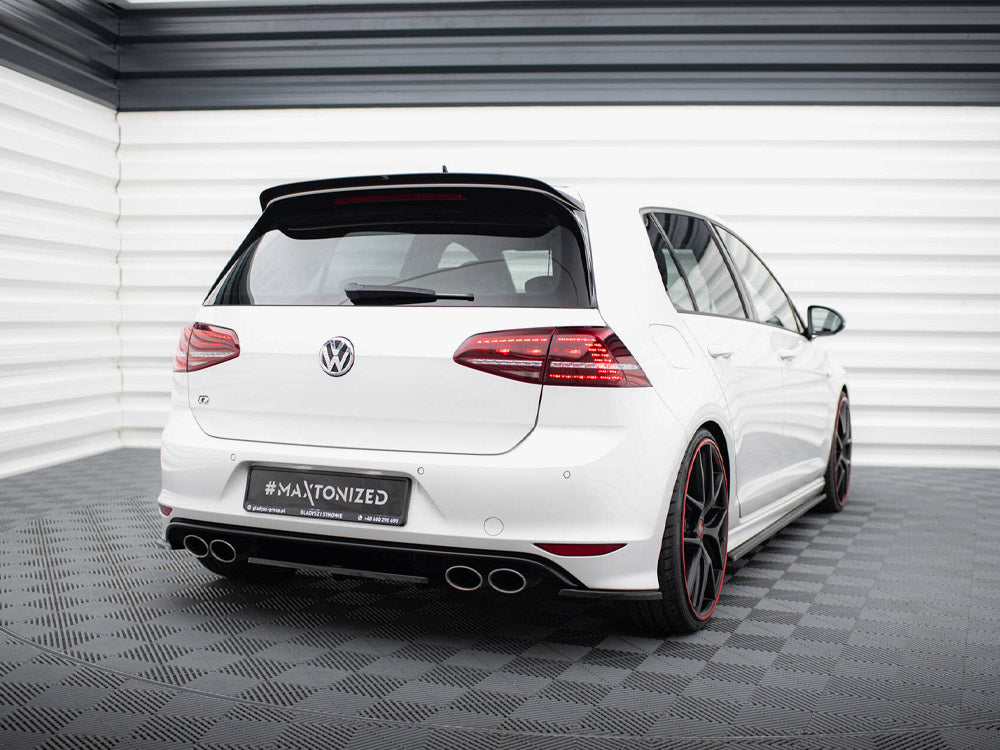 Rear Side Splitters V.1 compatible with VW Golf R / R-Line Mk7 - Carbon Look