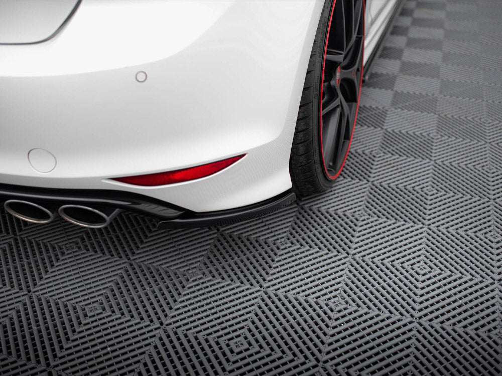 Rear Side Splitters V.1 compatible with VW Golf R / R-Line Mk7 - Carbon Look