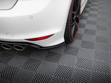 Rear Side Splitters V.1 compatible with VW Golf R / R-Line Mk7 - Carbon Look