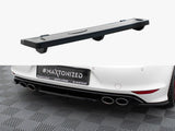 Central Rear Splitter (Vertical Bars) compatible with VW Golf R Mk7 - Carbon Look