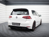 Central Rear Splitter (Vertical Bars) compatible with VW Golf R Mk7 - Carbon Look
