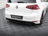 Central Rear Splitter (Vertical Bars) compatible with VW Golf R Mk7 - Carbon Look