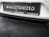 Central Rear Splitter (Vertical Bars) compatible with VW Golf R Mk7 - Textured