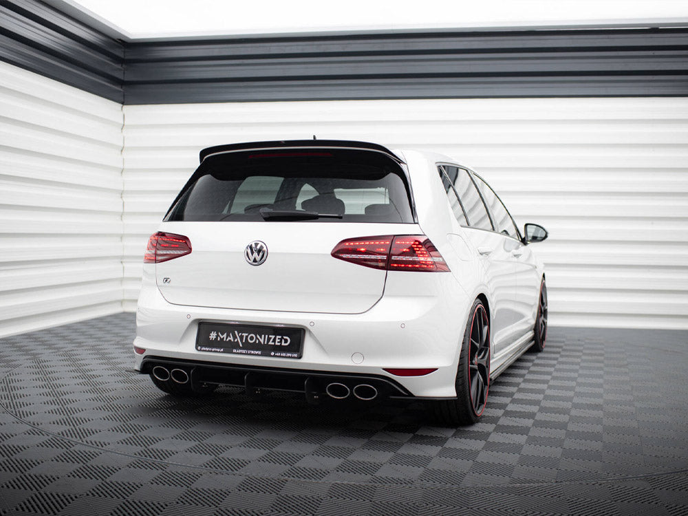 Rear Diffuser &amp; Rear Side Splitters compatible with Volkswagen Golf Mk7 R Hatchback