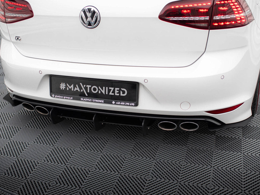 Rear Diffuser &amp; Rear Side Splitters compatible with Volkswagen Golf Mk7 R Hatchback