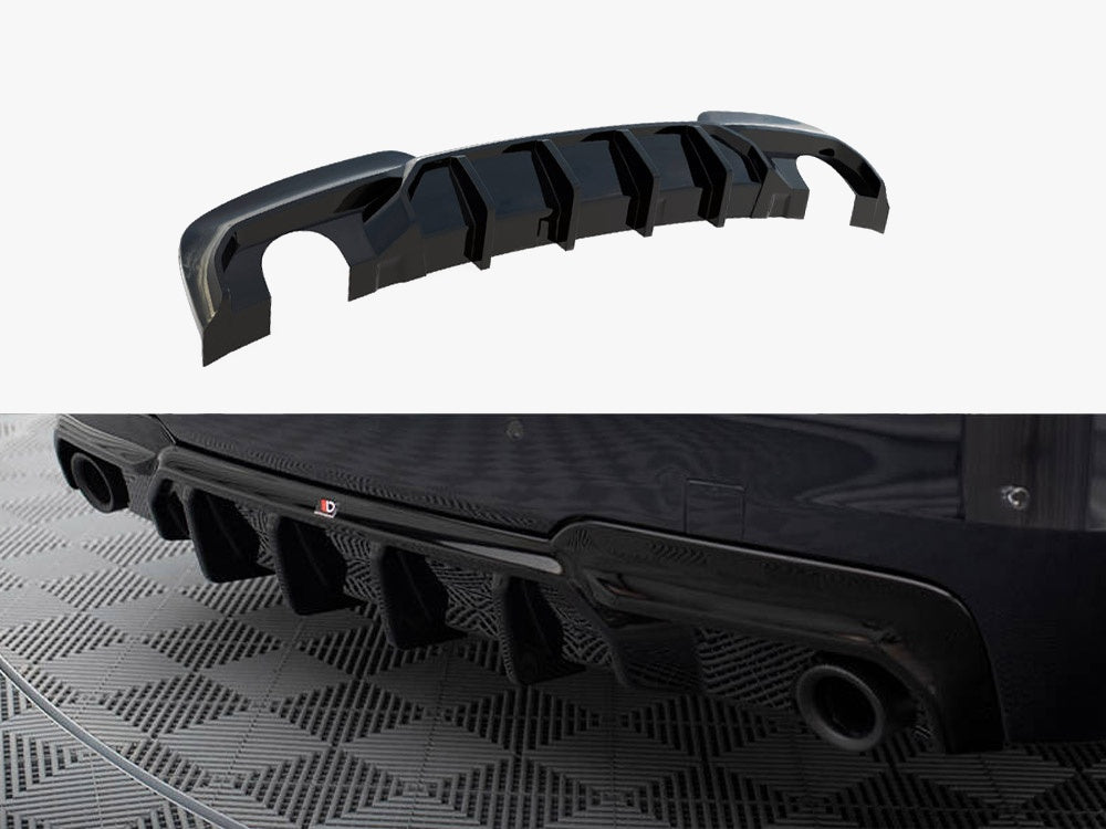 Rear Valance V.2 compatible with BMW 5 M-Pack F10 / F11 (Version with two single exhausts)