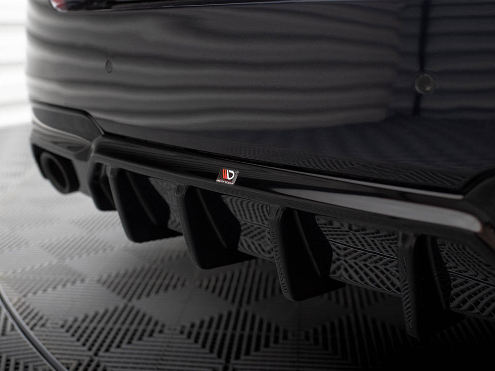 Rear Valance V.2 compatible with BMW 5 M-Pack F10 / F11 (Version with two single exhausts)