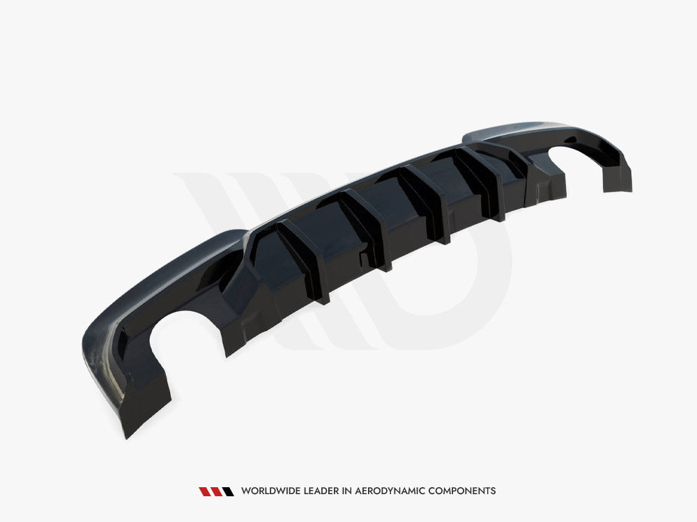 Rear Valance V.2 compatible with BMW 5 M-Pack F10 / F11 (Version with two single exhausts)