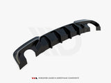 Rear Valance V.2 compatible with BMW 5 M-Pack F10 / F11 (Version with two single exhausts)