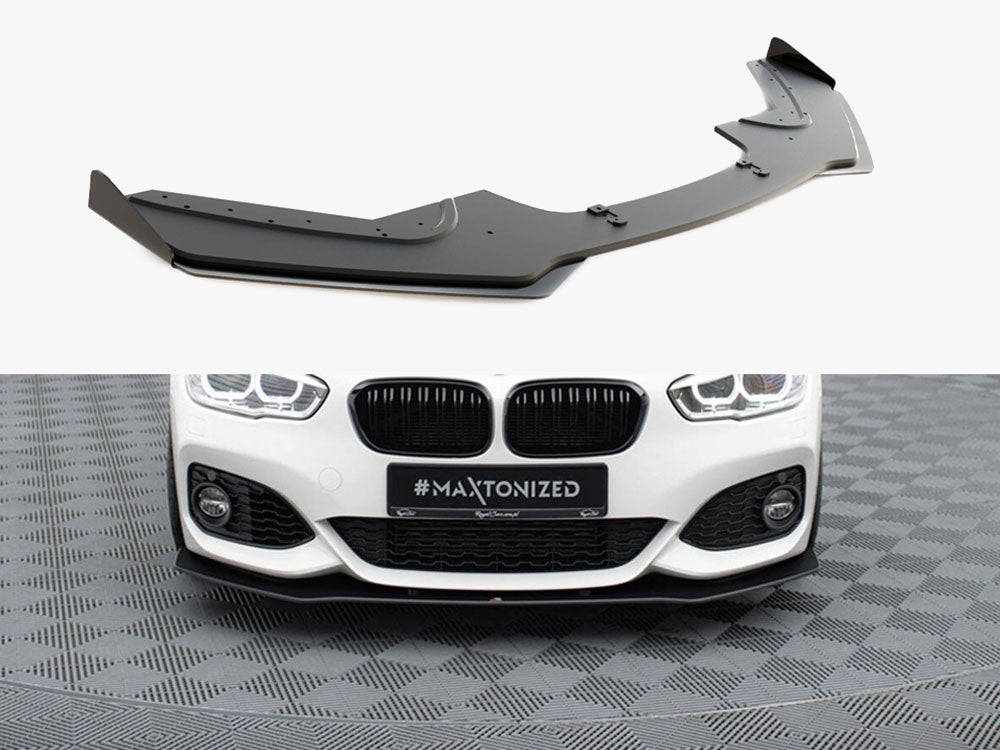 Street PRO Front Splitter V.3 + Flaps compatible with BMW 1 F20 M-Pack Facelift / M140i