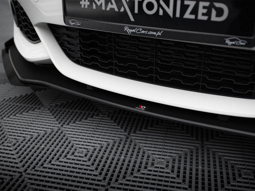 Street PRO Front Splitter V.3 + Flaps compatible with BMW 1 F20 M-Pack Facelift / M140i