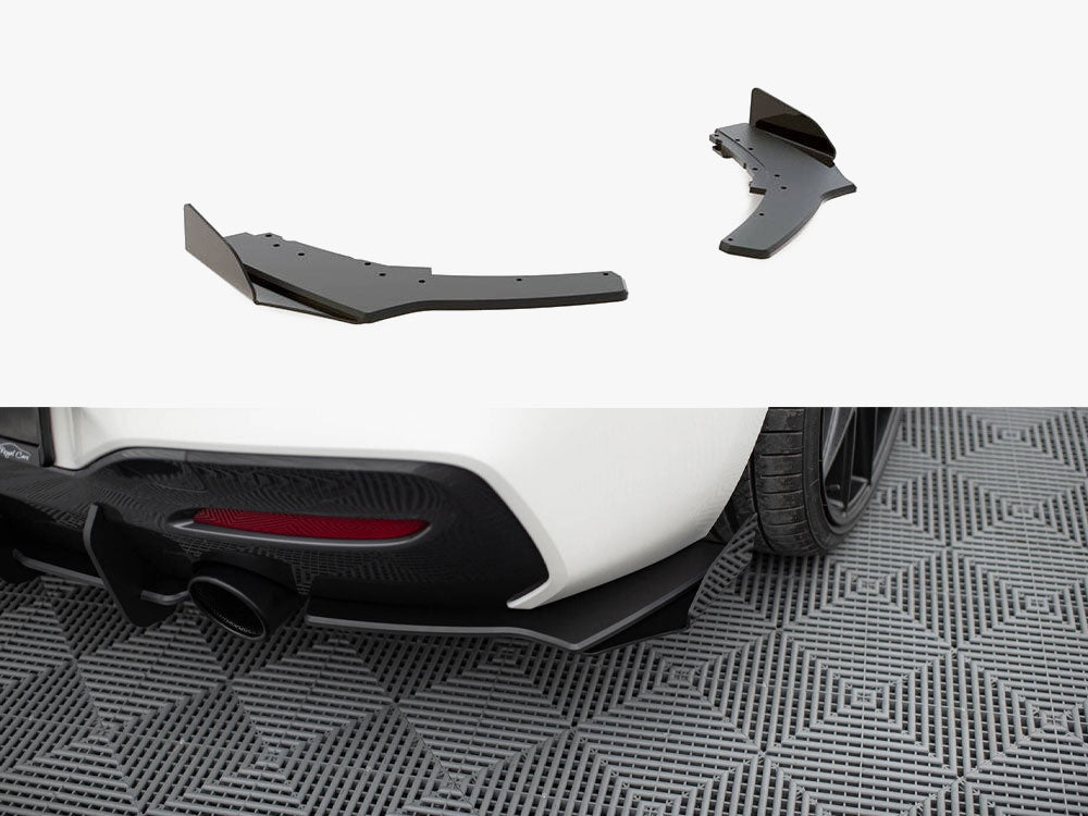 Street PRO Rear Side Splitters V.2 + Flaps compatible with BMW 1 F20 M140i