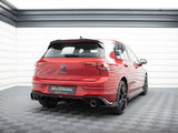 Rear Valance + Exhaust Ends Imitation compatible with Volkswagen Golf GTE / R-Line Mk8 / Mk8 Facelift