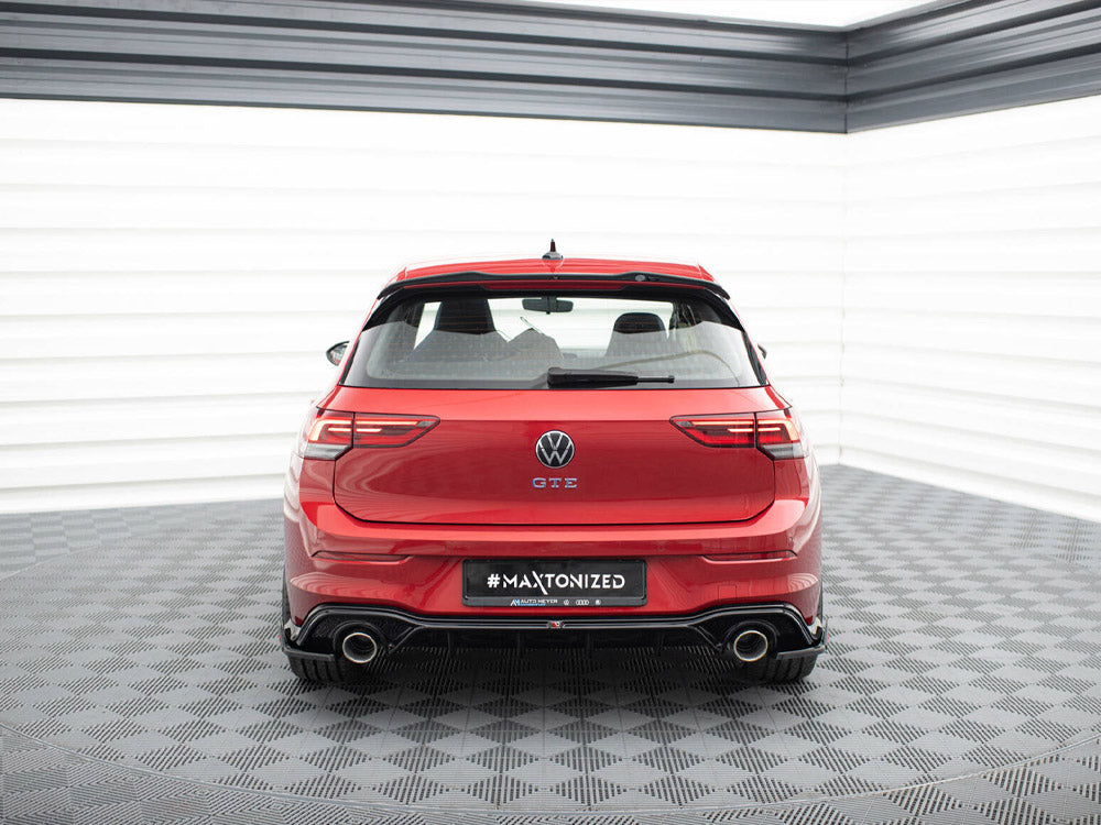 Rear Valance + Exhaust Ends Imitation compatible with Volkswagen Golf GTE / R-Line Mk8 / Mk8 Facelift