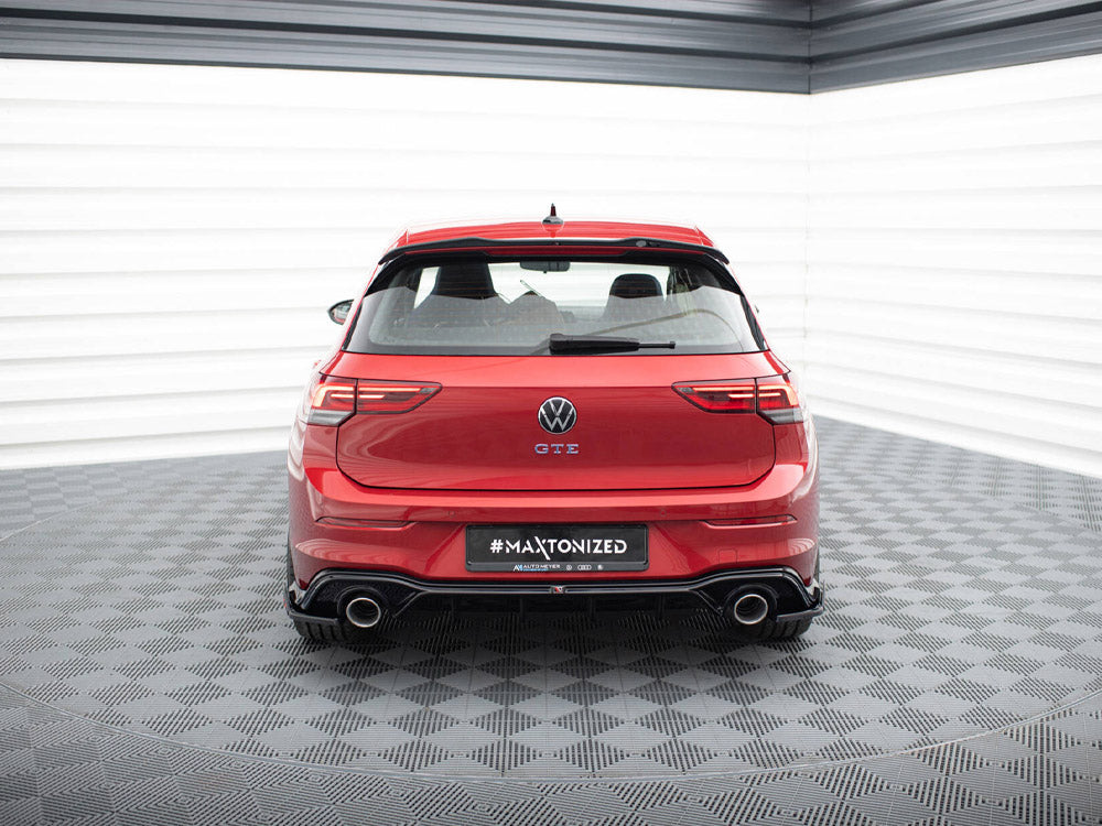 Rear Valance + Exhaust Ends Imitation compatible with Volkswagen Golf GTE / R-Line Mk8 / Mk8 Facelift