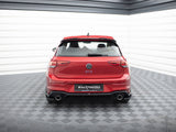 Rear Valance + Exhaust Ends Imitation compatible with Volkswagen Golf GTE / R-Line Mk8 / Mk8 Facelift