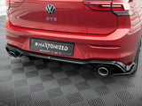 Rear Valance + Exhaust Ends Imitation compatible with Volkswagen Golf GTE / R-Line Mk8 / Mk8 Facelift