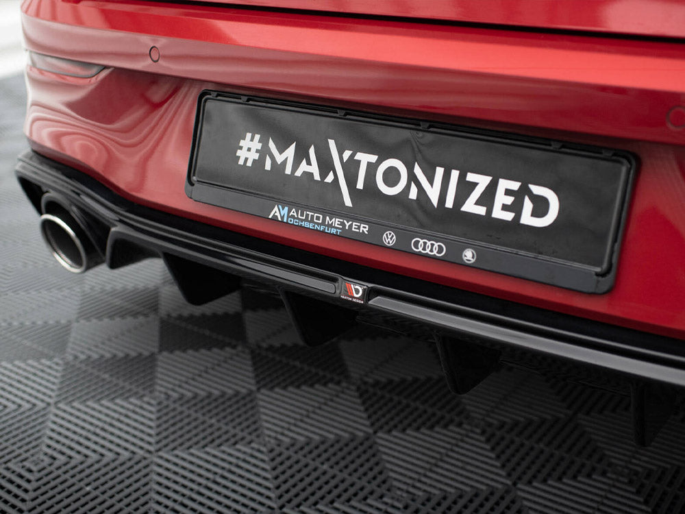 Rear Valance + Exhaust Ends Imitation compatible with Volkswagen Golf GTE / R-Line Mk8 / Mk8 Facelift