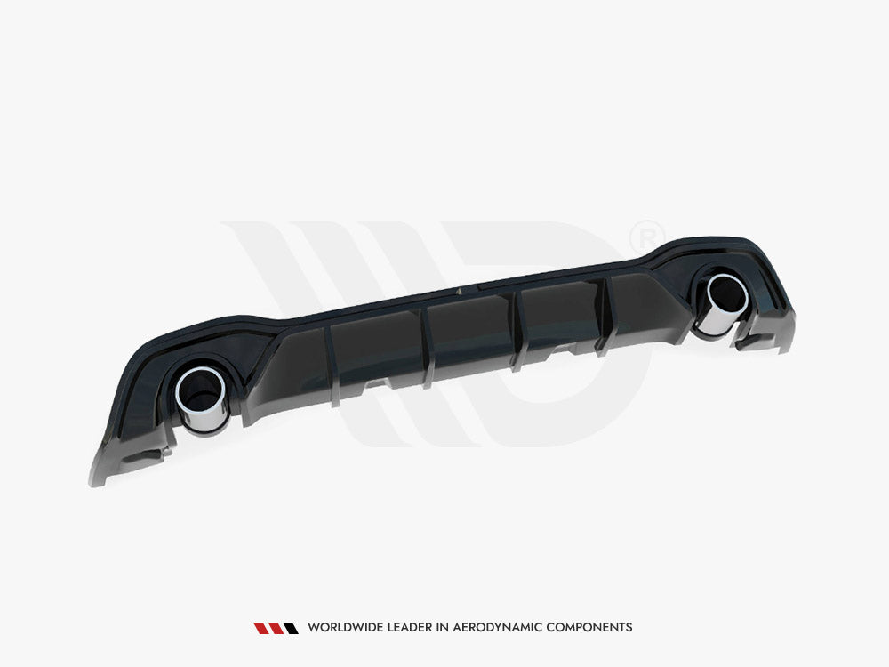 Rear Valance + Exhaust Ends Imitation compatible with Volkswagen Golf GTE / R-Line Mk8 / Mk8 Facelift