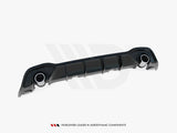 Rear Valance + Exhaust Ends Imitation compatible with Volkswagen Golf GTE / R-Line Mk8 / Mk8 Facelift