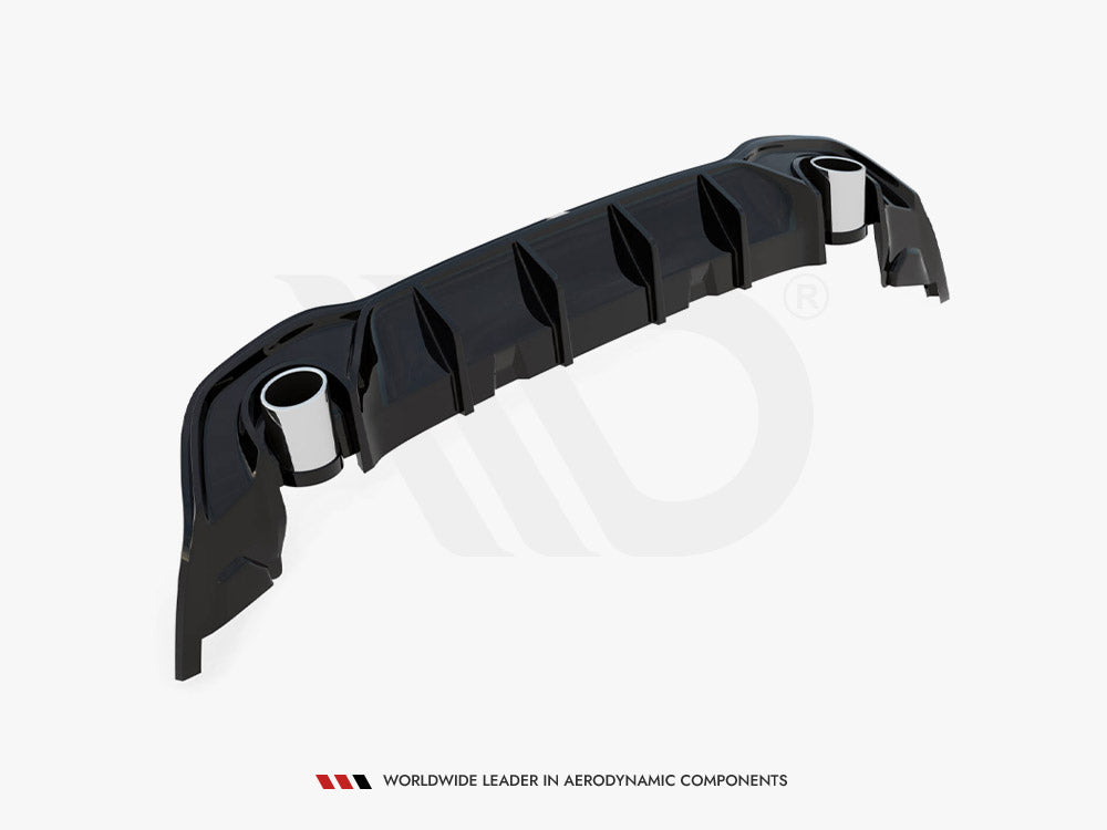 Rear Valance + Exhaust Ends Imitation compatible with Volkswagen Golf GTE / R-Line Mk8 / Mk8 Facelift