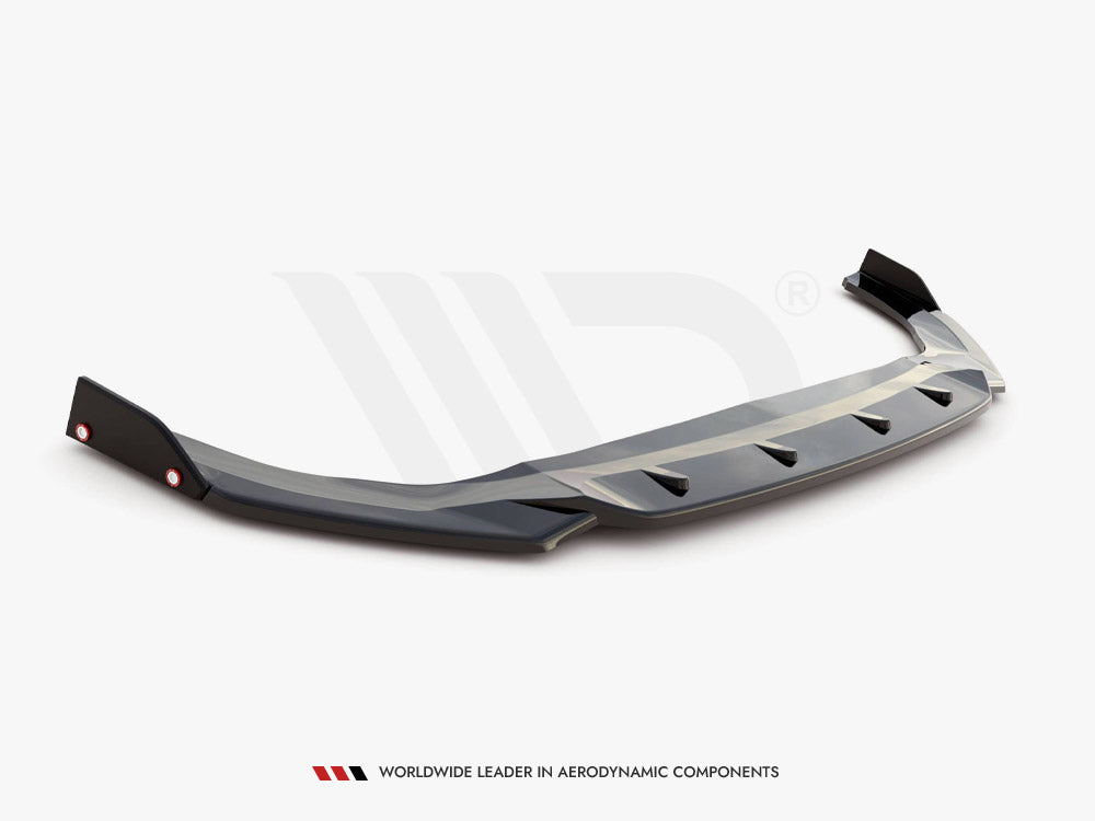 Front Splitter V.2 + Flaps compatible with Volkswagen Golf GTI / GTE / GTD / R-Line Mk8