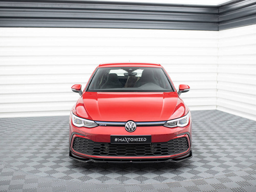 Front Splitter V.2 + Flaps compatible with Volkswagen Golf GTI / GTE / GTD / R-Line Mk8