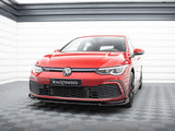 Front Splitter V.3 + Flaps compatible with Volkswagen Golf GTI / GTE / GTD / R-Line Mk8
