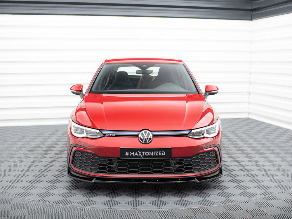 Front Splitter V.3 + Flaps compatible with Volkswagen Golf GTI / GTE / GTD / R-Line Mk8