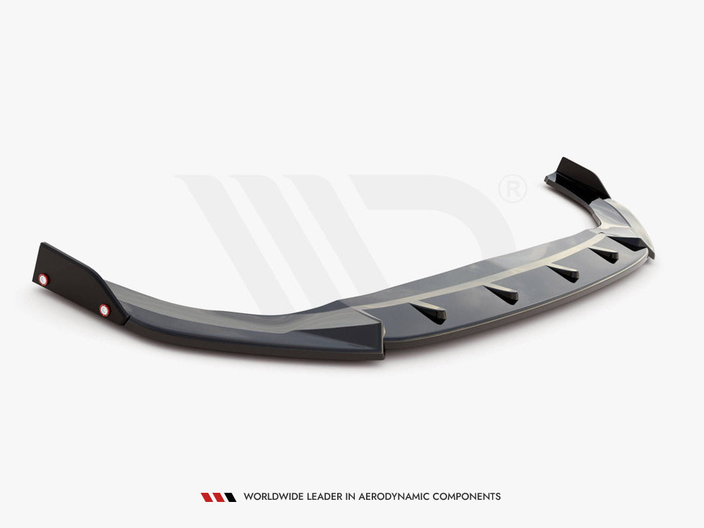 Front Splitter V.3 + Flaps compatible with Volkswagen Golf GTI / GTE / GTD / R-Line Mk8