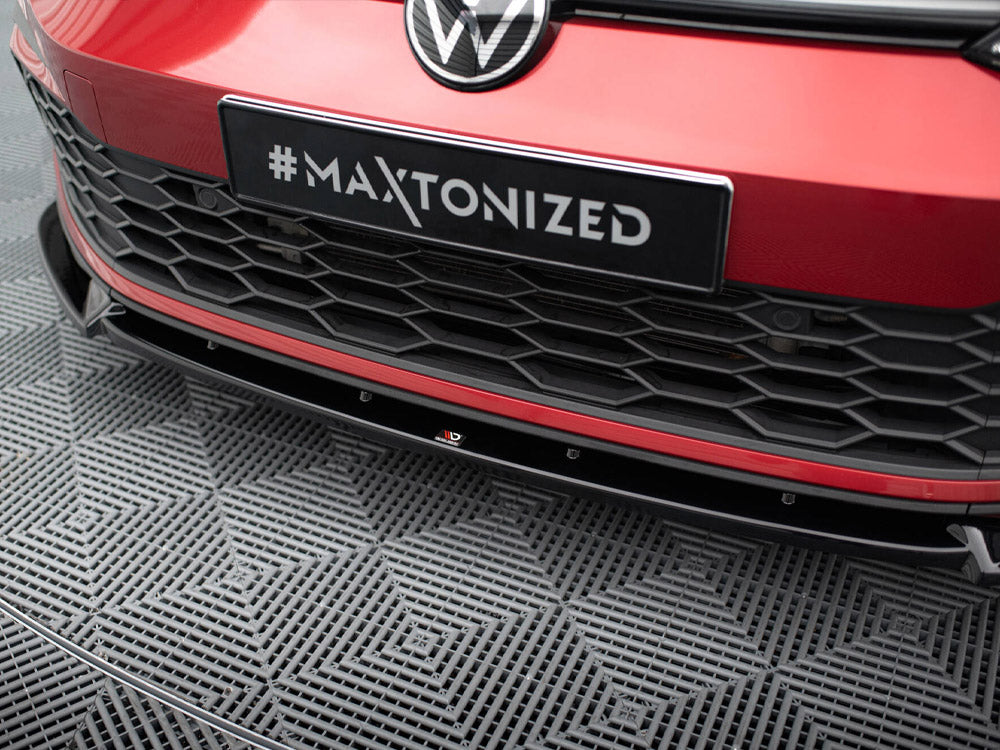 Front Splitter V.3 + Flaps compatible with Volkswagen Golf GTI / GTE / GTD / R-Line Mk8